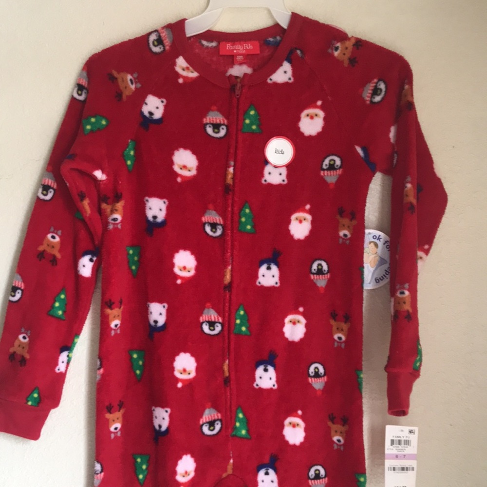 Family Kidś Christmas Santa Pajama Size 6/7 - Picture 5 of 7